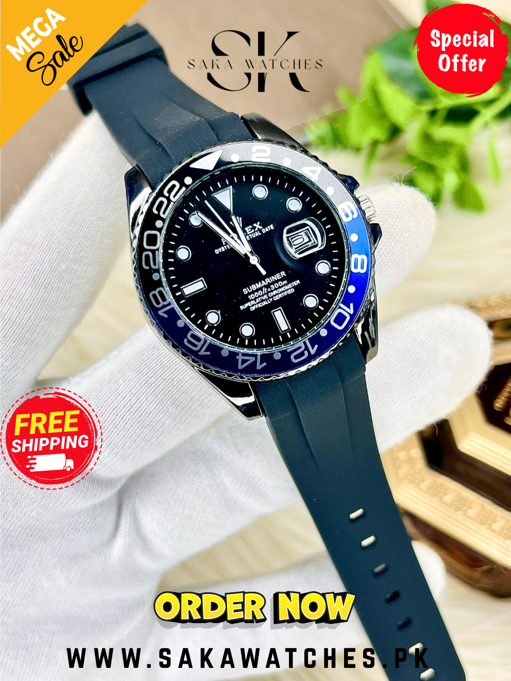 Luxury Watch for Men – Dual-Tone Bezel | AAA Quality | 1-Year Warranty